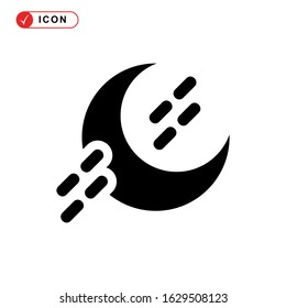 night time icon or logo isolated sign symbol vector illustration - high quality black style vector icons

