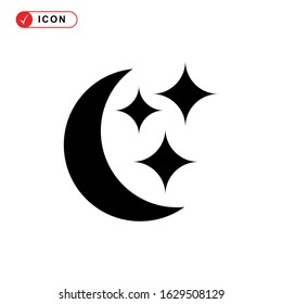 night time icon or logo isolated sign symbol vector illustration - high quality black style vector icons
