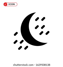 night time icon or logo isolated sign symbol vector illustration - high quality black style vector icons
