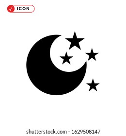 night time icon or logo isolated sign symbol vector illustration - high quality black style vector icons
