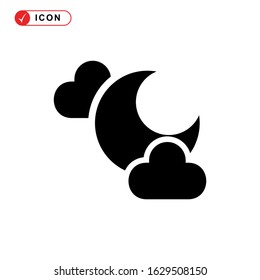night time icon or logo isolated sign symbol vector illustration - high quality black style vector icons
