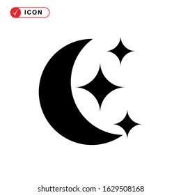 night time icon or logo isolated sign symbol vector illustration - high quality black style vector icons
