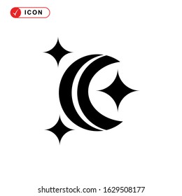 night time icon or logo isolated sign symbol vector illustration - high quality black style vector icons
