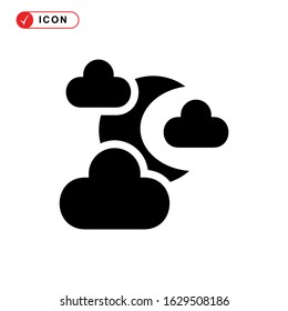 night time icon or logo isolated sign symbol vector illustration - high quality black style vector icons
