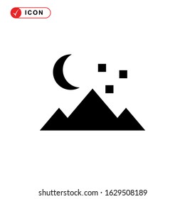 night time icon or logo isolated sign symbol vector illustration - high quality black style vector icons
