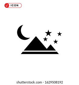night time icon or logo isolated sign symbol vector illustration - high quality black style vector icons
