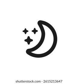 Night time outline icon vector design