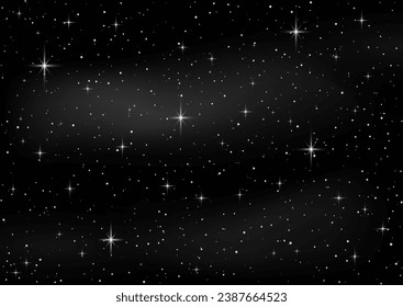 Night time sky background with glittering stars