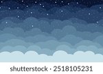 Night time sky background. Good night. Conceptual idea. Vector illustration