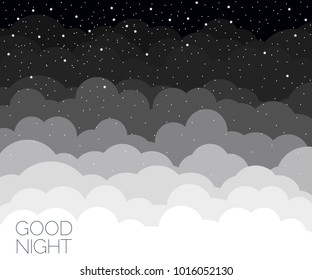Night time sky background  Good night  Conceptual idea  EPS 8