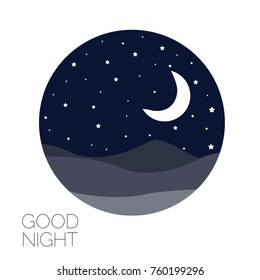 Night time sky background. Good night. Conceptual idea. ESP 8