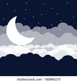 Night time sky background. Good night. Conceptual idea.  