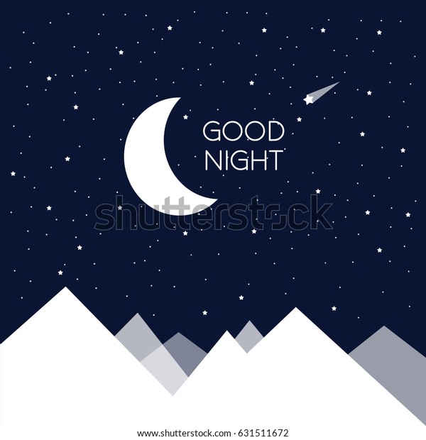 Night Time Sky Background Good Night Stock Vector (Royalty Free) 631511672