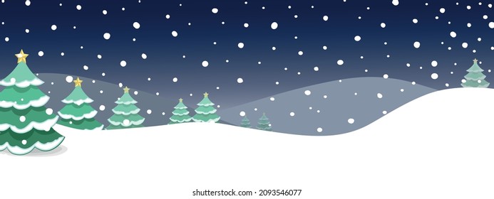 Cielo nocturno con caída de nieve. Plantilla de fondo de Navidad y Año Nuevo.