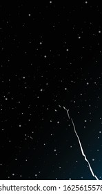 Night time sky, stars and mountain.  Vector illustration.