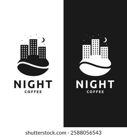 Night town and Coffee Logo for food and beverage Industries