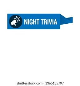 night trivia isolated speech bubble