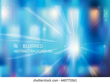 Night urban city street lights blurred abstract background.