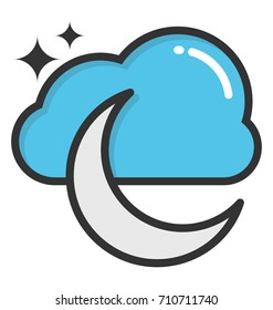 Night Vector Icon