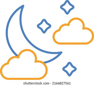 Night vector icon. Can be used for printing, mobile and web applications.