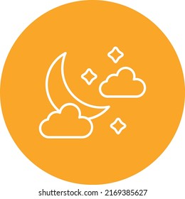 Night vector icon. Can be used for printing, mobile and web applications.