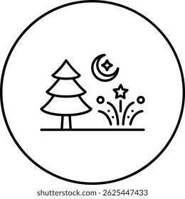 Night vector icon. Can be used for printing, mobile and web applications.