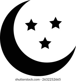 Night vector icon. Can be used for printing, mobile and web applications.