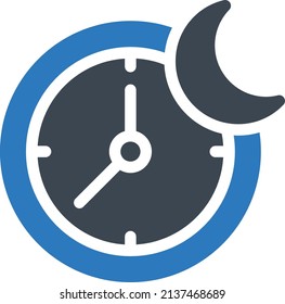 night Vector illustration on a transparent background. Premium quality symbols. Glyphs  vector icon for concept and graphic design.