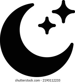 night  Vector illustration on a transparent background. Premium quality symmbols. Glyphs vector icons for concept and graphic design. 
