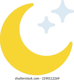 Nachtvektorgrafik auf transparentem Hintergrund. Hochwertige Symbole. Zeilenfarbige Vektorsymbole für Konzept und Grafikdesign.