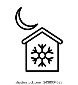 Design des Nachtvektorlinien-Symbols