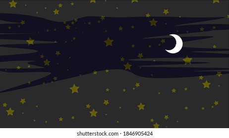 night view of the dark starry sky