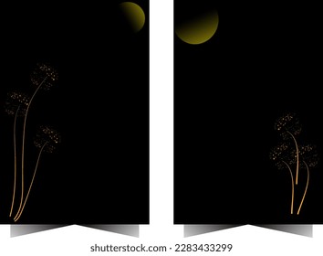 night view in invitation template, print, card, banner