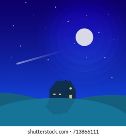 night view montains