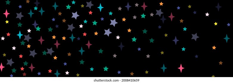 Night Violet Black Turquoise Stars Lavender Grey Stars Ornament. Green Multicolor Print Colorful Blue Yellow Pastel Sky Wallpaper. Bright Pink Vivid Vibrant Red Chaotic Orange Illustration.