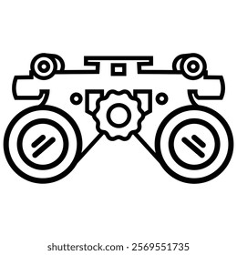 Night Vision Goggles Icon Outline Isolated on White Background