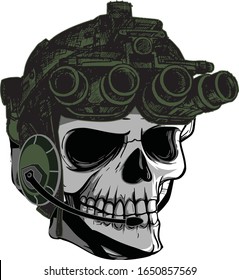 Night Vision Military skull design