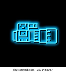 night vision scope neon light sign vector. night vision scope illustration