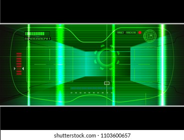 Night Vision Scope, Vector Illustration