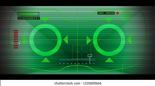 Night Vision Scope, Vector Illustration