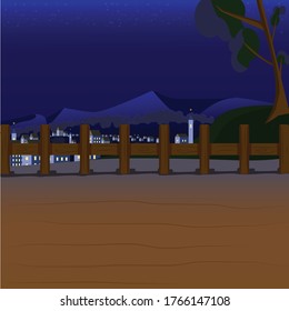 Night vision of a small town. It's so beautiful to see it from up high.