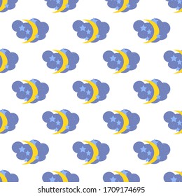 Night wallpaper, illustration, vector on white background.