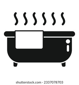 Night warm bath icon simple vector. Sleep problem. Stress person