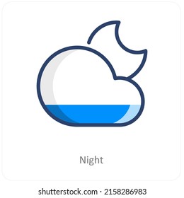 Night And Weather Icon Concept