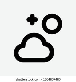Icono de la línea del tiempo nocturno - Ilustración vectorial
