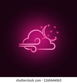 night wind sign icon. Elements of Weather in neon style icons. Simple icon for websites, web design, mobile app, info graphics