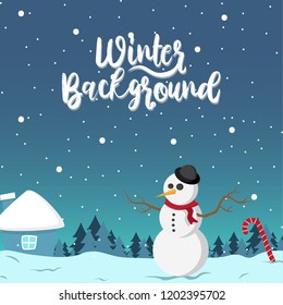 Night Winter Background