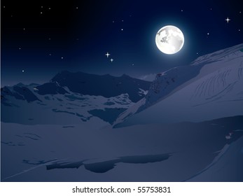 night winter landscape