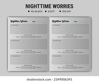 Night Worriers Analysis Journal Logbook Or Notebook Kdp Planner