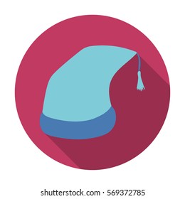 Nightcap icon in flat style isolated on white background. Sleep and rest symbol stock vector illustration.